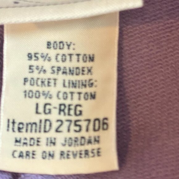 L.L. Bean 2-Piece Lounge Sweat Set Cotton Blend Women's XL Purple #29T - Picture 5 of 8